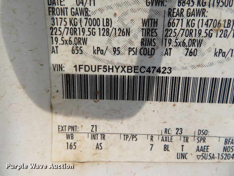 image for item DN5826 2011 Ford F550  bucket truck