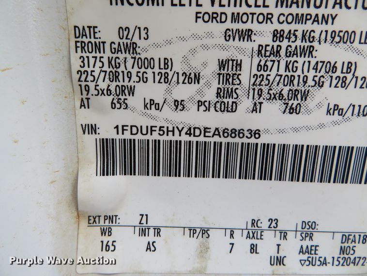 image for item DN5827 2013 Ford F550  bucket truck