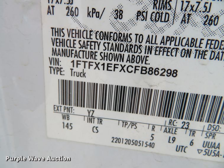 image for item DN5832 2012 Ford F150  SuperCab pickup truck