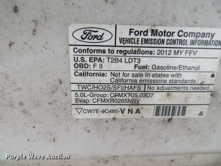 image for item DN5833 2012 Ford F150  SuperCab pickup truck