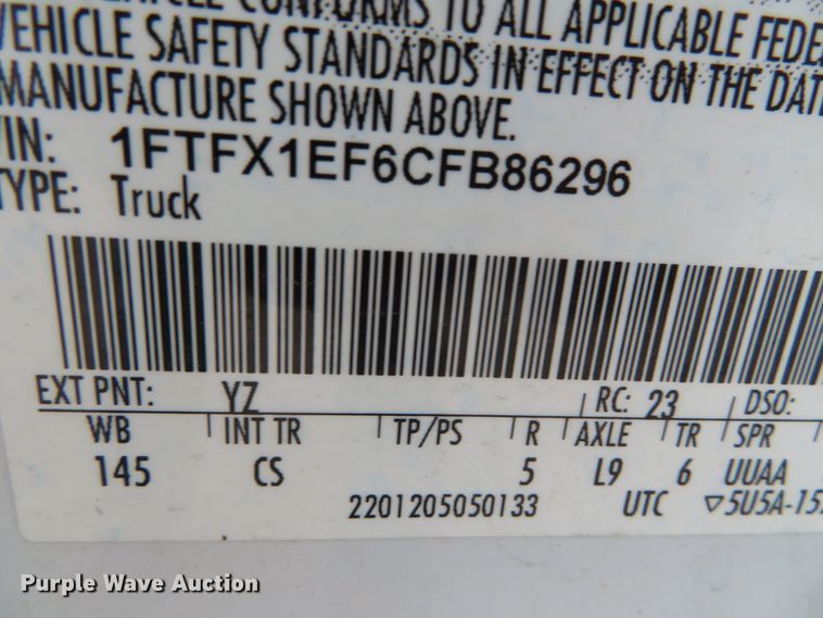 image for item DN5833 2012 Ford F150  SuperCab pickup truck