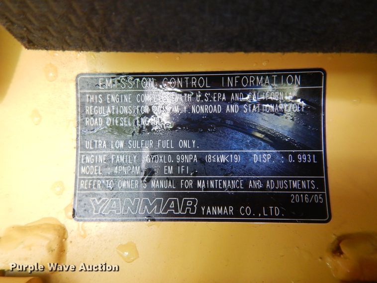 image for item ID9779 2016 Yanmar VIO17-A  mini excavator