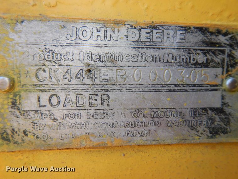 image for item ID9785 1988 John Deere 444E  wheel loader