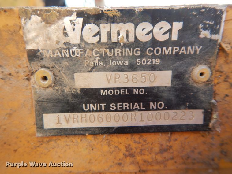 image for item IL9277 Vermeer VP3650 vibratory cable plow