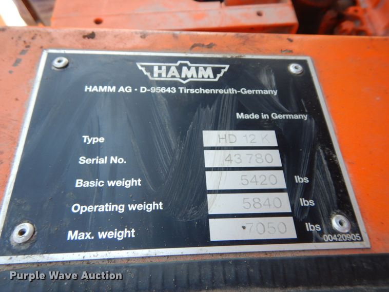 image for item IL9345 2000 Hamm HD12K  combination vibratory roller