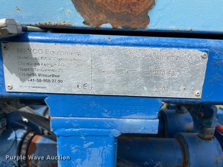 image for item IR9824 2008 Meyco Supreme  concrete pump