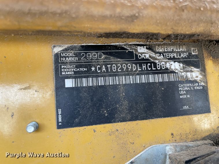image for item IR9901 2012 Caterpillar 299D  skid steer loader