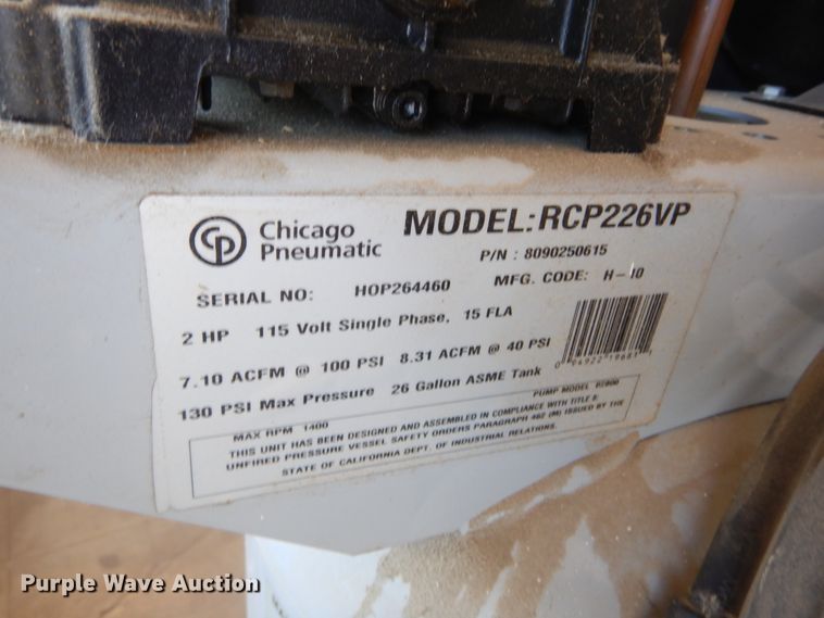 image for item IY9733 Chicago Pneumatic  air compressor