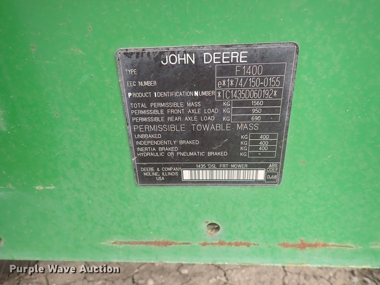image for item DJ5548 John Deere 1435 Series II  lawn mower