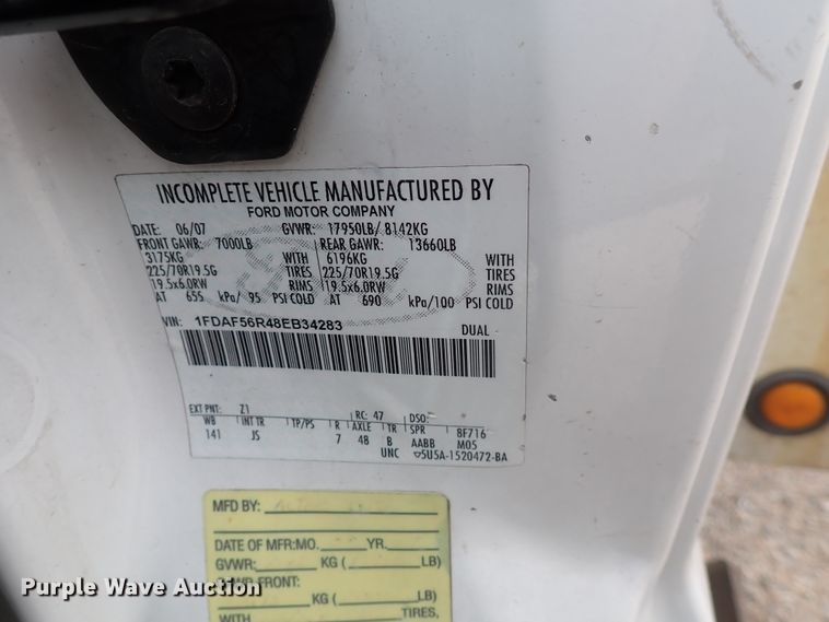 image for item DJ5562 2008 Ford F550 Super Duty  bucket truck