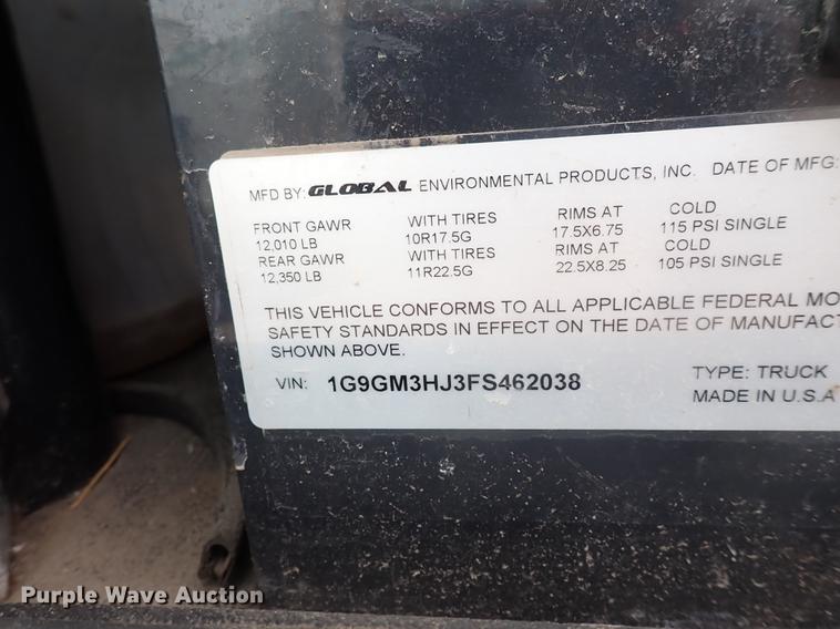 image for item DJ5601 2015 Global M3  street sweeper