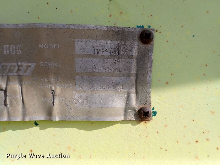 image for item DJ5609 1977 Load Craft IMP14T  tilt deck equipment trailer