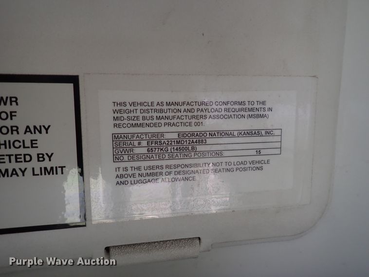 image for item DJ5618 2014 Ford E450 Super Duty  shuttle bus