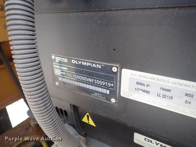 image for item IF9120 2003 Olympian G40F3  generator