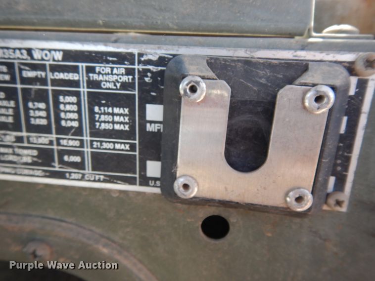 image for item DC2137 1993 Am General M35A3  flatbed truck