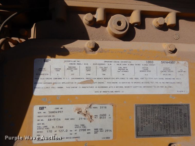 image for item DC2137 1993 Am General M35A3  flatbed truck