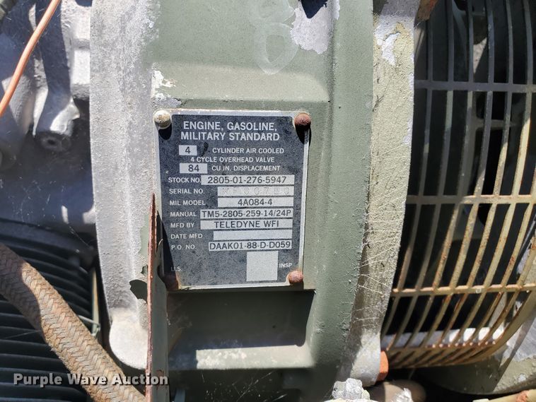 image for item DF5617 1968 U.S. Army SF-10.0MD  generator