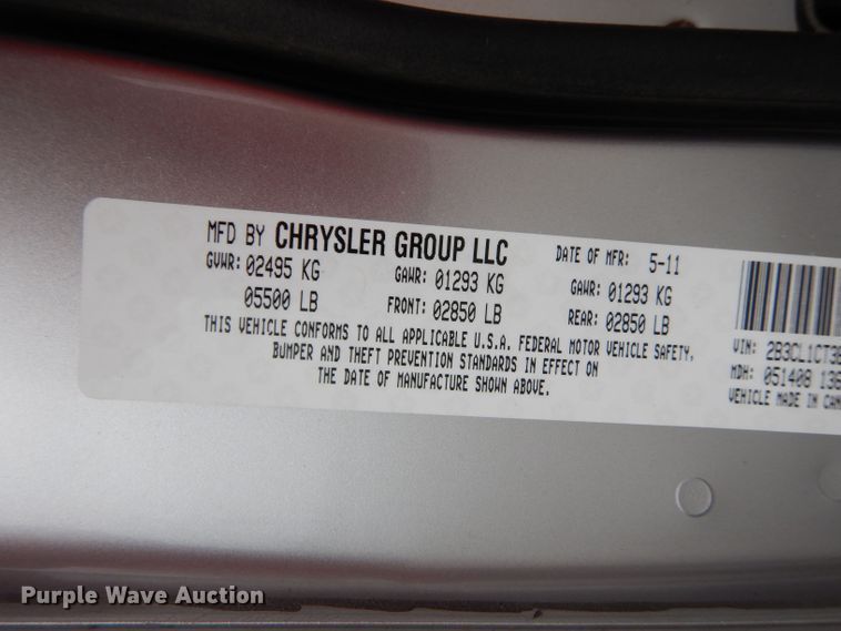 image for item DI6589 2011 Dodge Charger Police