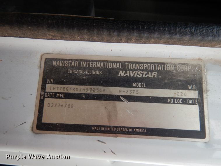 image for item DI6610 1988 International F2375  dump truck