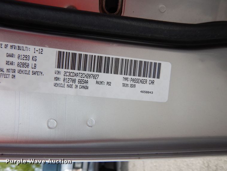 image for item DI6612 2012 Dodge Charger Police