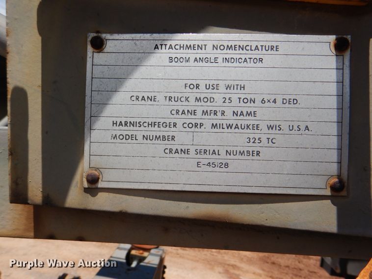 image for item DK5658 1978 Harnischfeger 325TC  truck crane