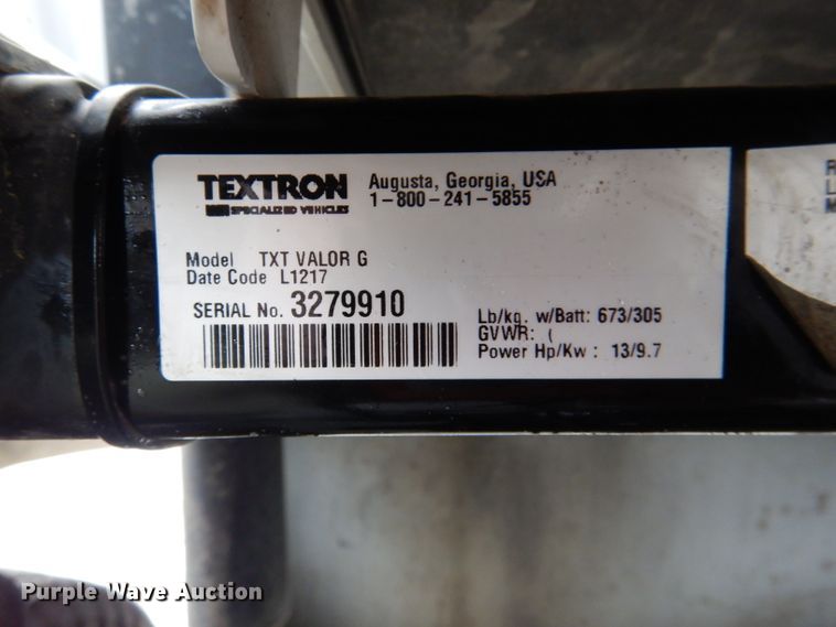 image for item DL8019 2017 Ez-go TXT Valor G  golf cart