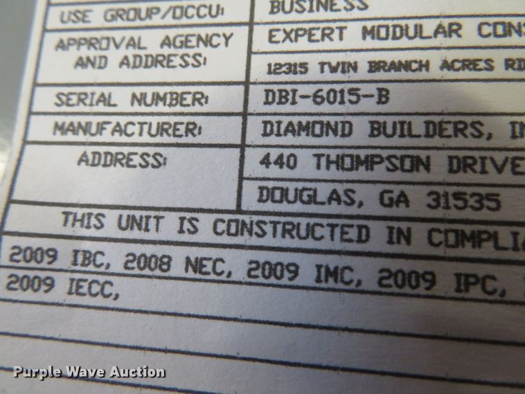 image for item DN5779 2014 Diamond office trailer