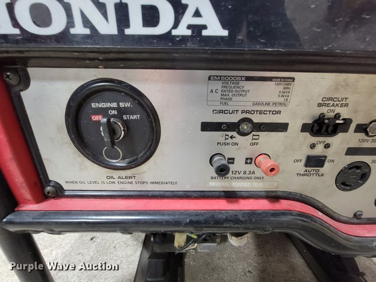 image for item FL9145 Honda EM5000SX  generator