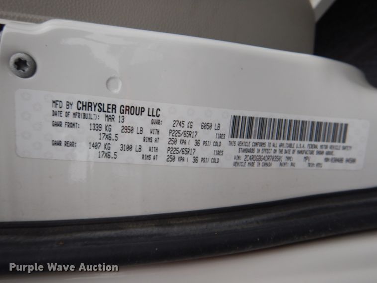 image for item HL9463 2013 Dodge Grand Caravan  van