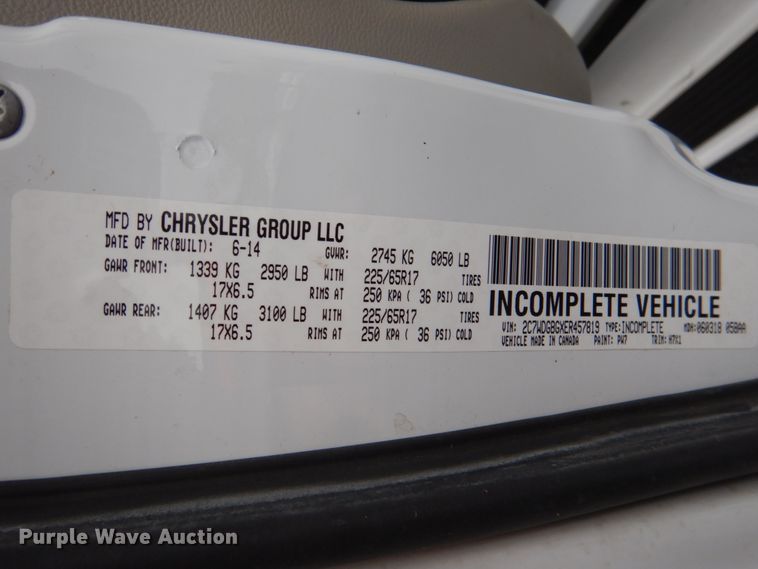 image for item HL9469 2014 Dodge Grand Caravan  handicap accessible van