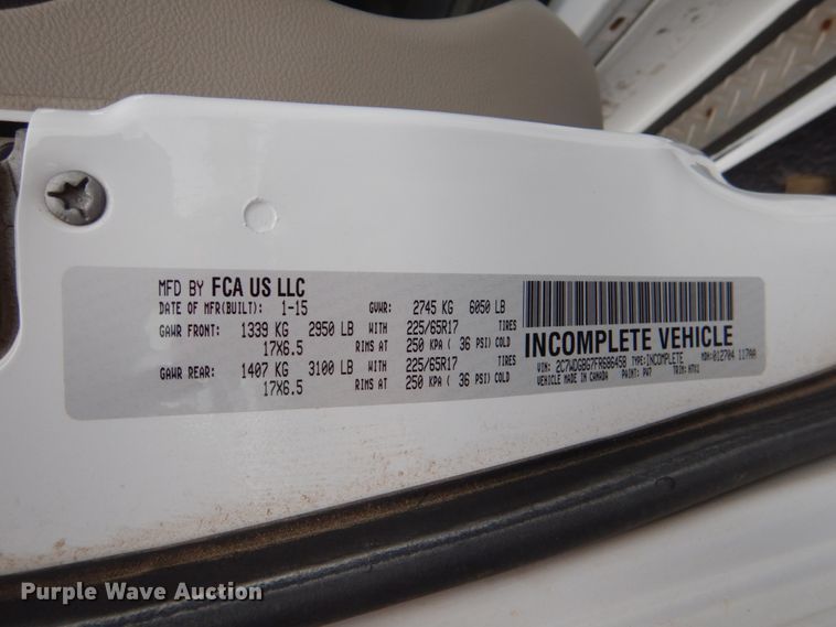 image for item HL9472 2015 Dodge Grand Caravan  handicap accessible van