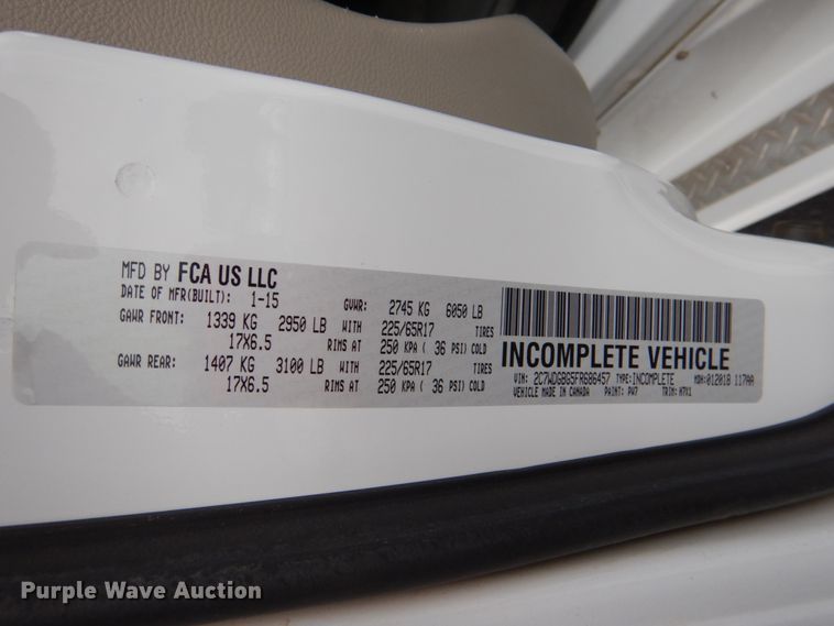 image for item HL9475 2015 Dodge Grand Caravan  handicap accessible van