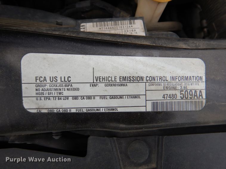 image for item HL9477 2016 Dodge Grand Caravan  handicap accessible van