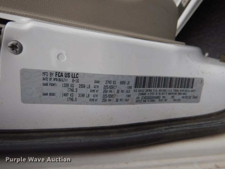 image for item HL9477 2016 Dodge Grand Caravan  handicap accessible van