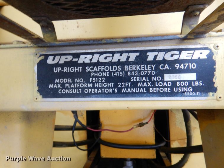 image for item HL9482 Up Right Tiger  scissor lift