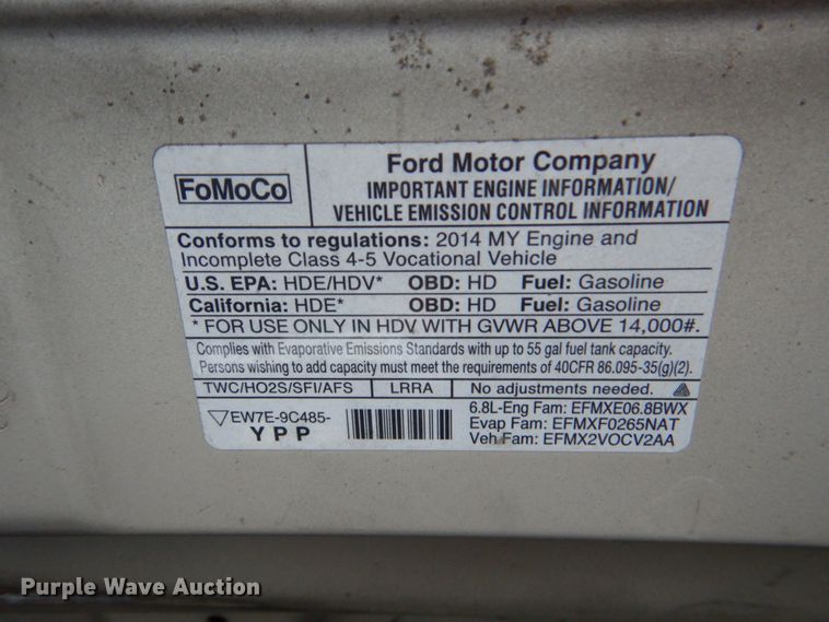 image for item HL9483 2014 Ford E450  shuttle bus