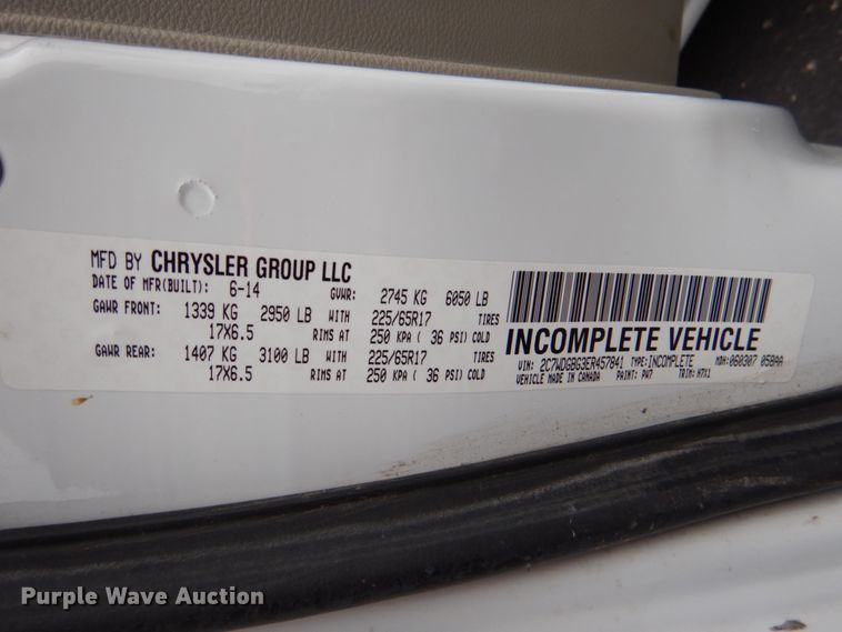 image for item HL9487 2014 Dodge Grand Caravan  handicap accessible van