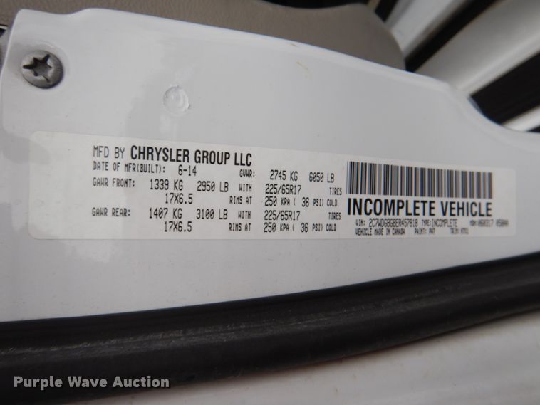 image for item HL9488 2014 Dodge Grand Caravan  handicap accessible van