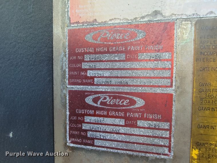 image for item IF9747 1989 Pierce  ladder fire truck