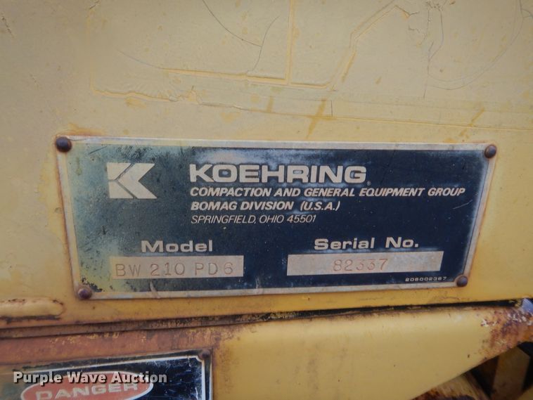 image for item IP9817 Koehring BM210PD6  single drum roller