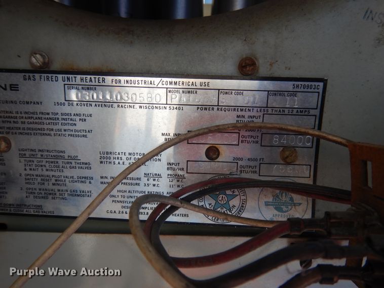 image for item IS9652 Modine PA105AB heater