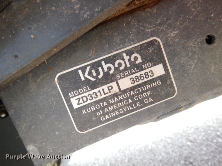 image for item IS9736 Kubota 2D331  ZTR lawn mower
