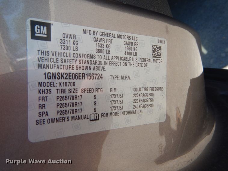 image for item IT9027 2014 Chevrolet Tahoe Police  SUV