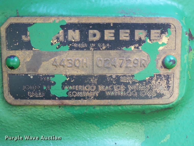 image for item DA7112 1974 John Deere 4430  tractor