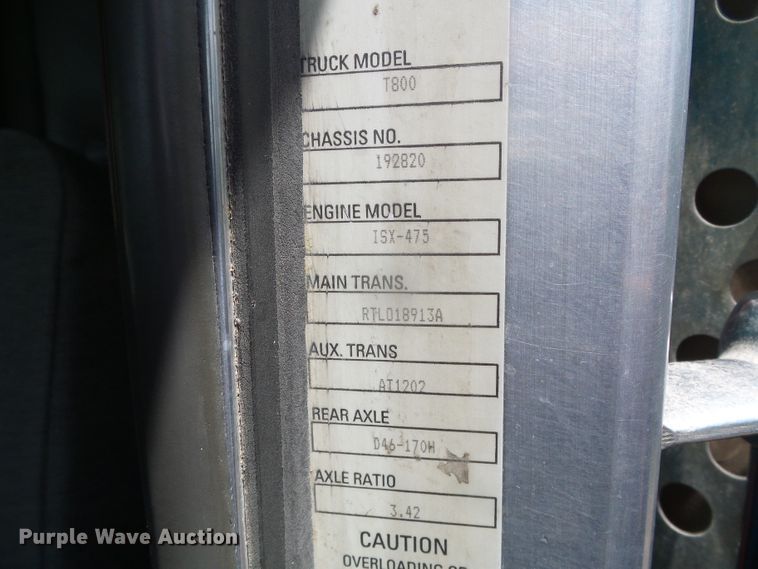 image for item DI5592 2007 Kenworth T800  silage truck
