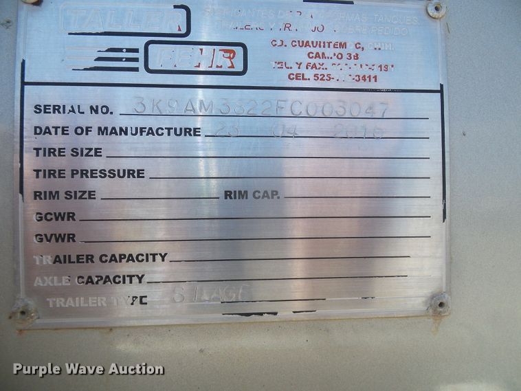 image for item DI5599 2015 Fehr  silage trailer