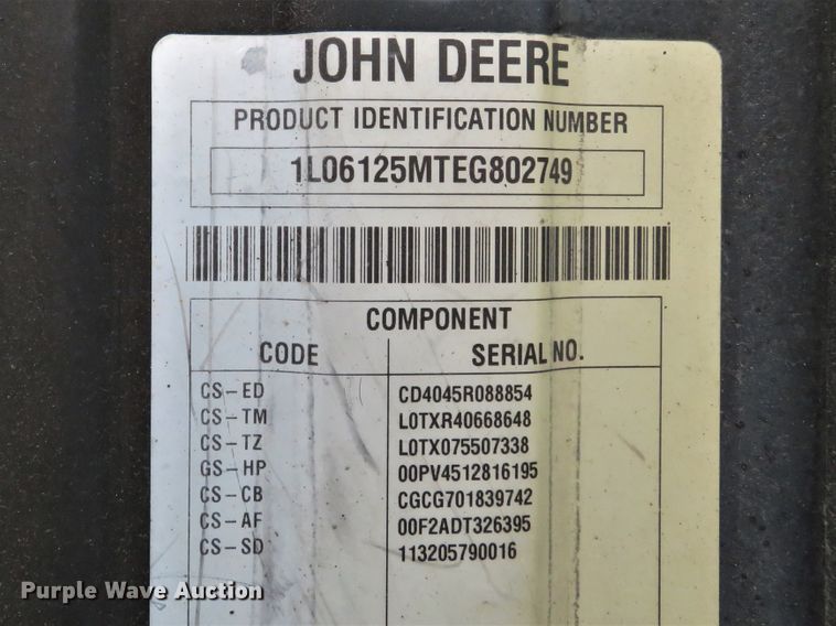 image for item FP9277 2014 John Deere 6125M  MFWD tractor