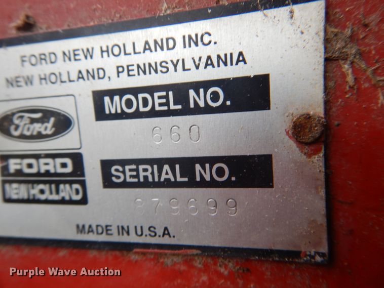 image for item IQ9289 1992 New Holland 660  Fastnet round baler