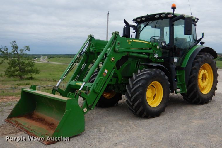 image for item DM3749 2015 John Deere 6120R  MFWD tractor