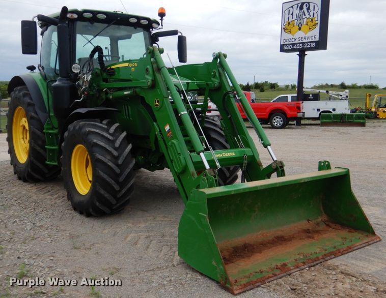 image for item DM3749 2015 John Deere 6120R  MFWD tractor
